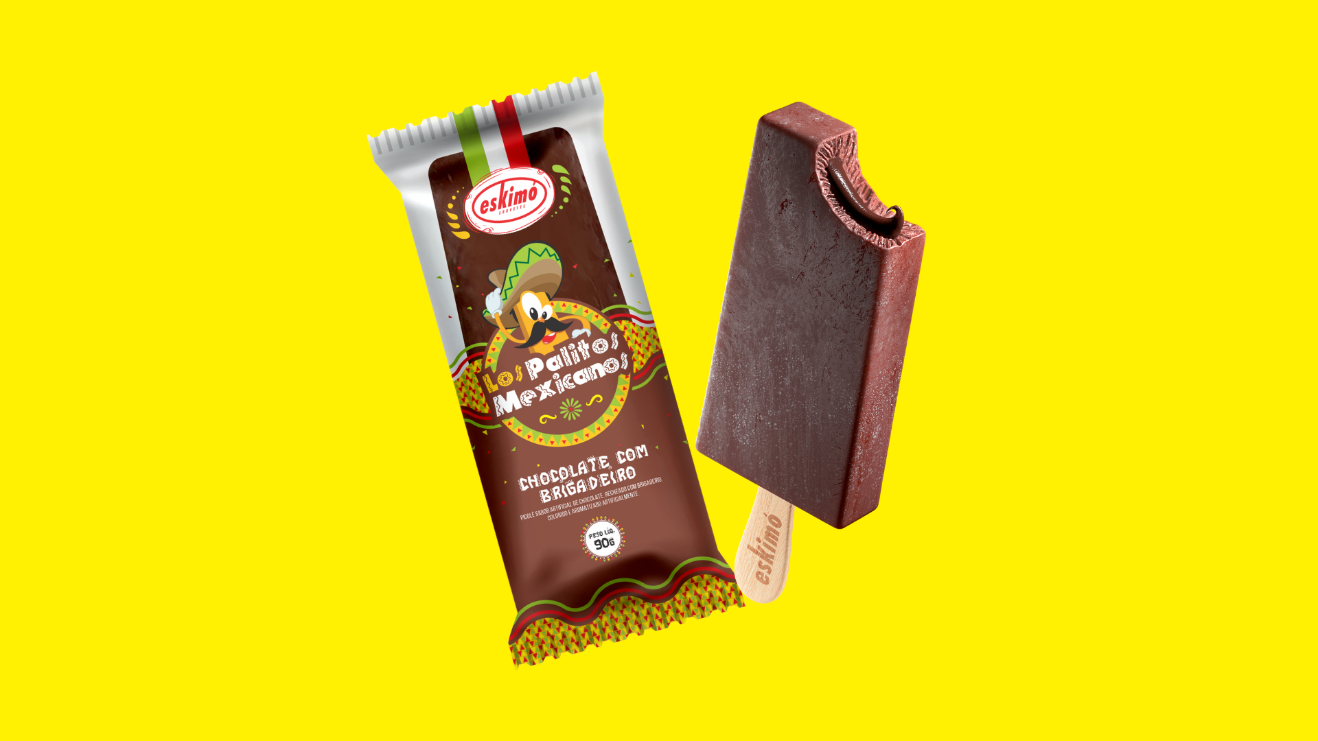 Los Palitos Mexicanos - Chocolate com Brigadeiro