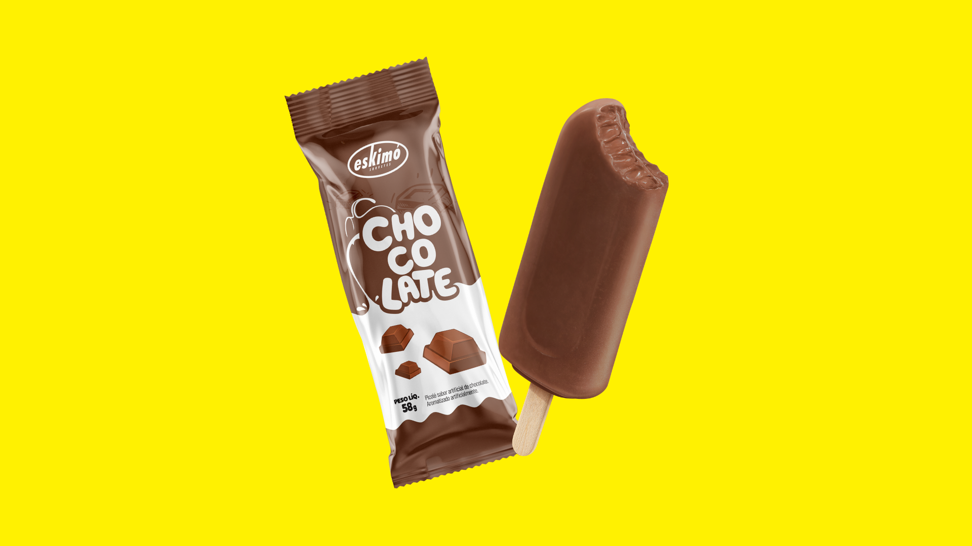 Picolé Creme Chocolate